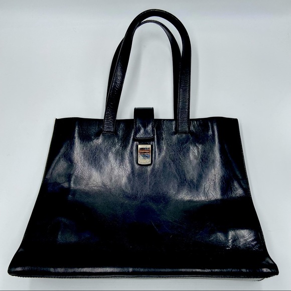 Furla Handbags - VINTAGE FURLA WOMEN’S BLACK LEATHER TOTE